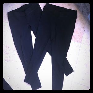 2 pairs black leggings